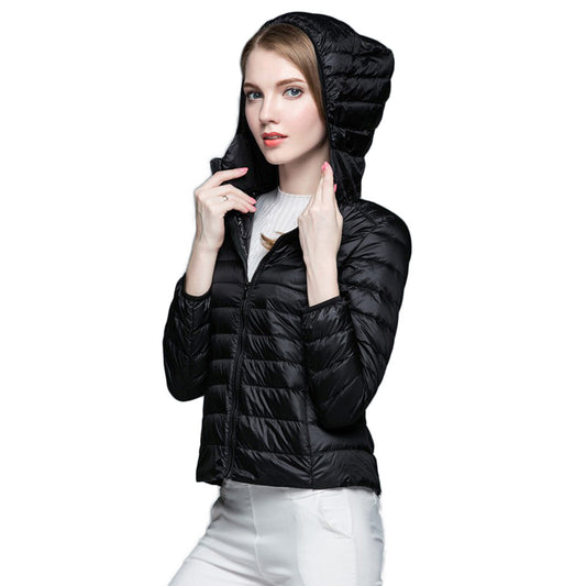 Womens Hooded Warm Jacket K-6003 Black