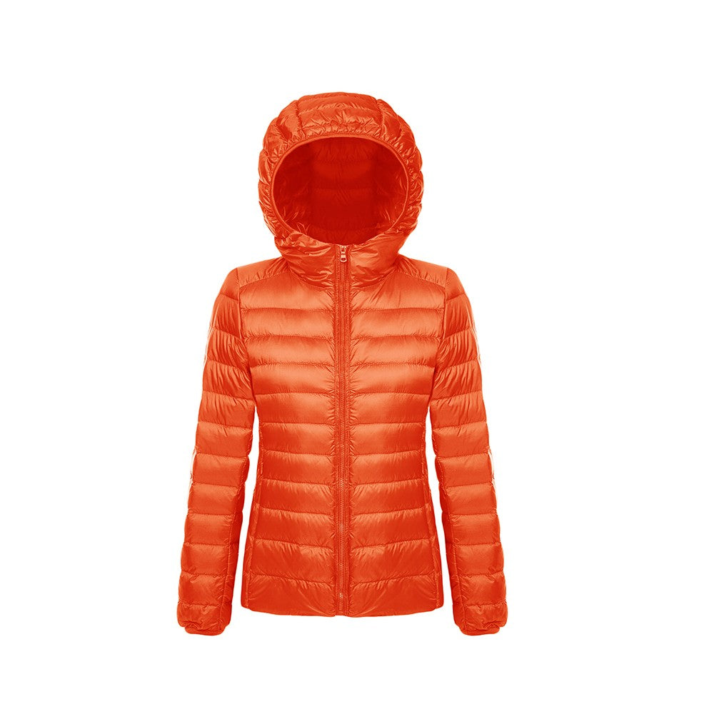 Womens Hooded Warm Jacket K-6003 Orange
