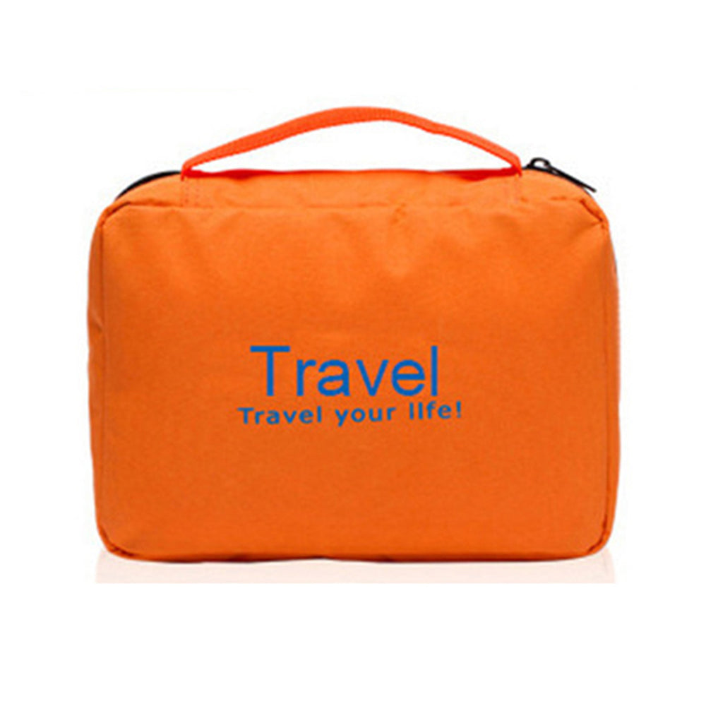 2 X Hanging Travel Toiletry Bag Green Orange