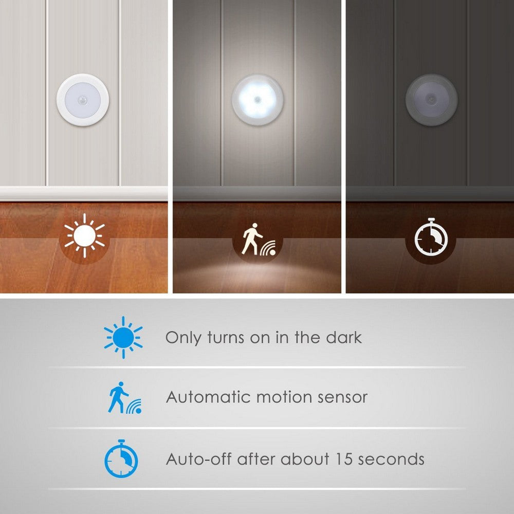 6PCS Cordless LED Motion Sensor Light Set