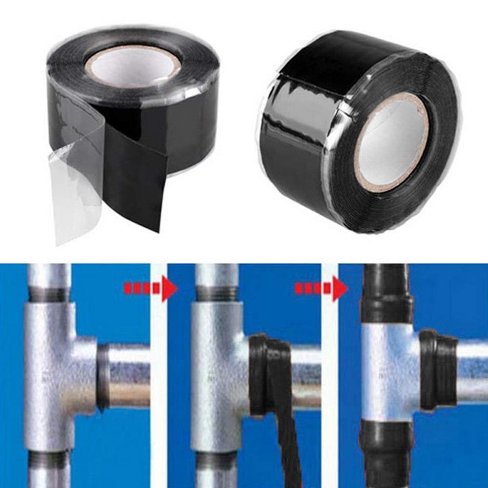 4 Pack 2.5cm*3m Waterproof High Pressure Rubber Self-Fluxing Silicone Repair Tape