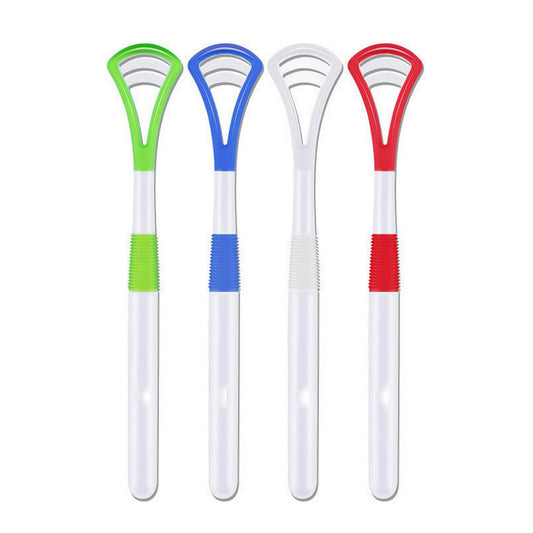 4 X Silicone Tongue Cleaner Tongue Scraper Tongue Brush Random Colour