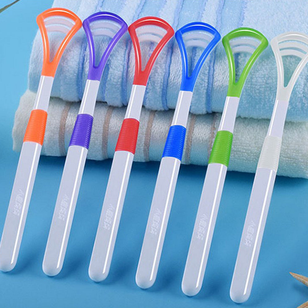 4 X Silicone Tongue Cleaner Tongue Scraper Tongue Brush Random Colour