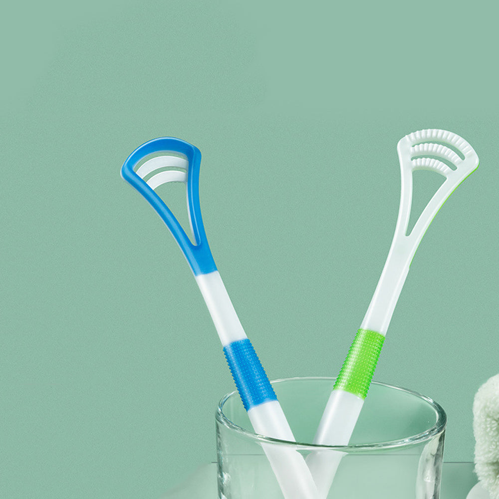 4 X Silicone Tongue Cleaner Tongue Scraper Tongue Brush Random Colour