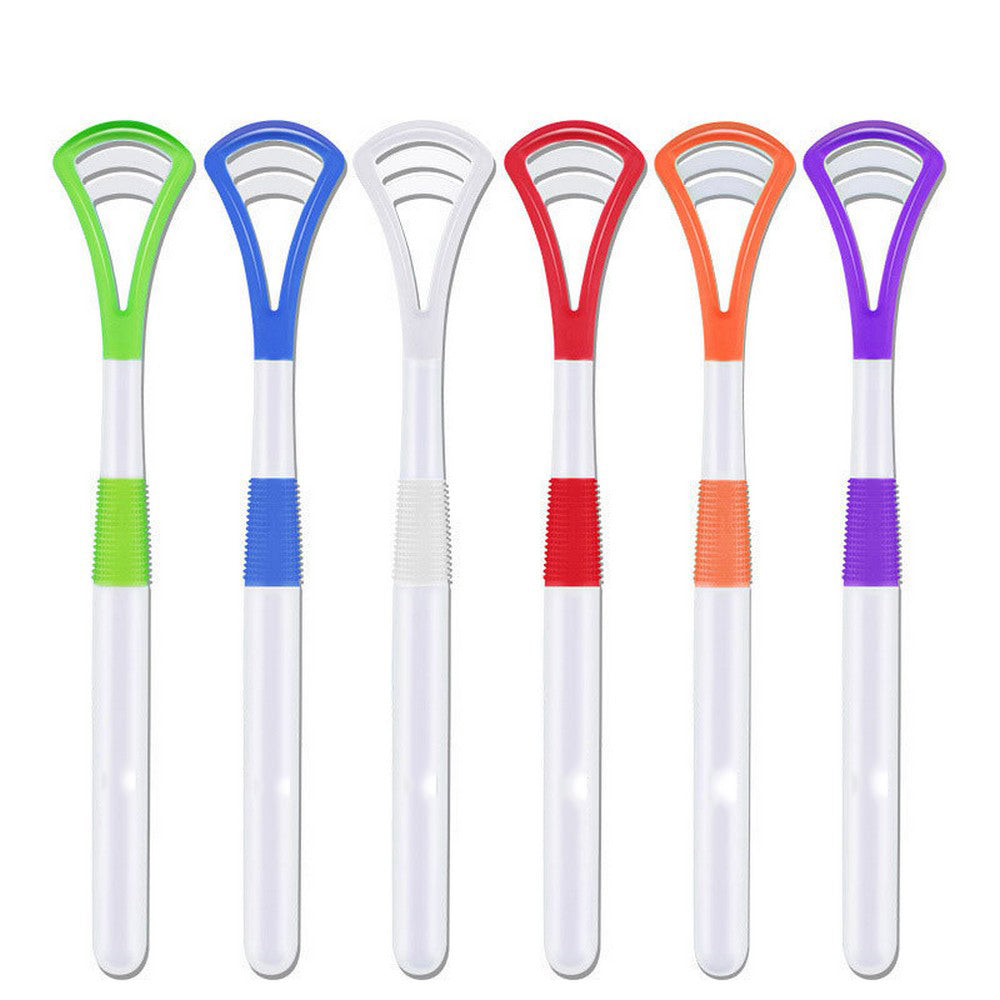 4 X Silicone Tongue Cleaner Tongue Scraper Tongue Brush Random Colour