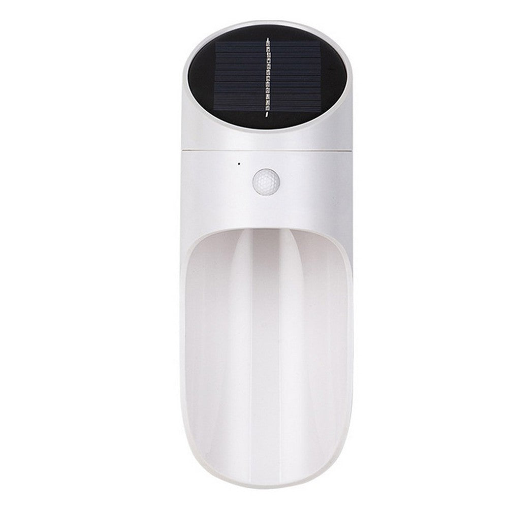 Water Resistant Solar Motion Sensor Lights Wall Mounted Lamp White