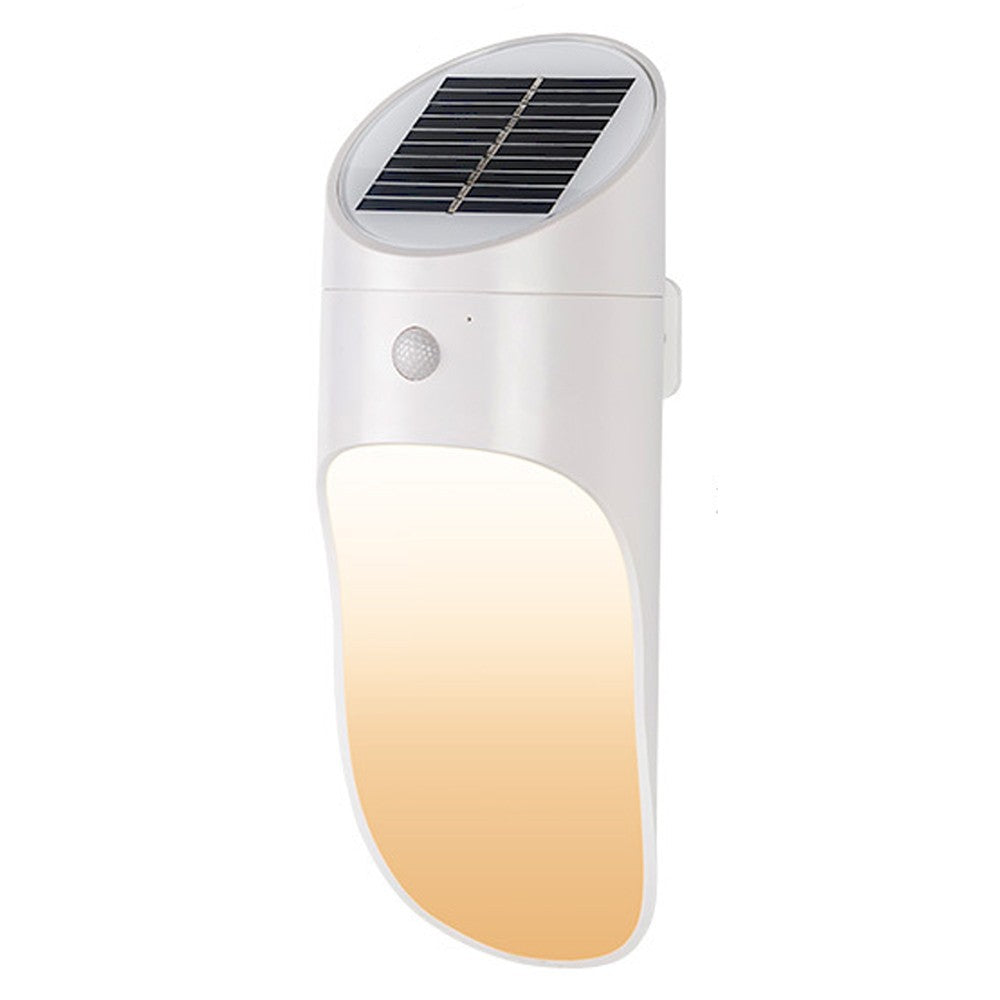 Water Resistant Solar Motion Sensor Lights Wall Mounted Lamp White