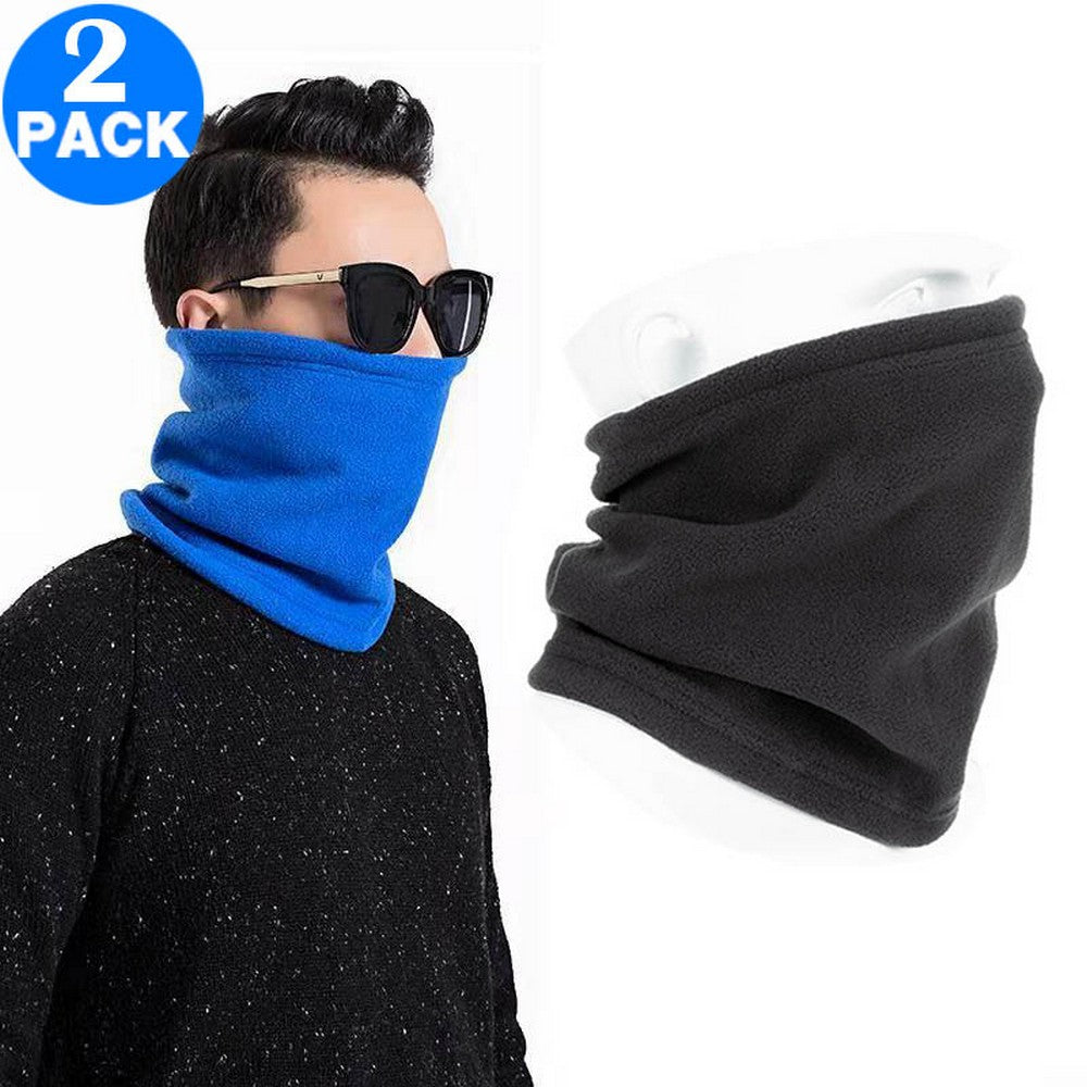 2 X Unisex Multifunctional Neck Warmers Blue and Grey