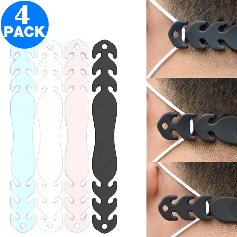 4 X Adjustable Prevent Earache Ear Cord Extension Hooks for Face Cover