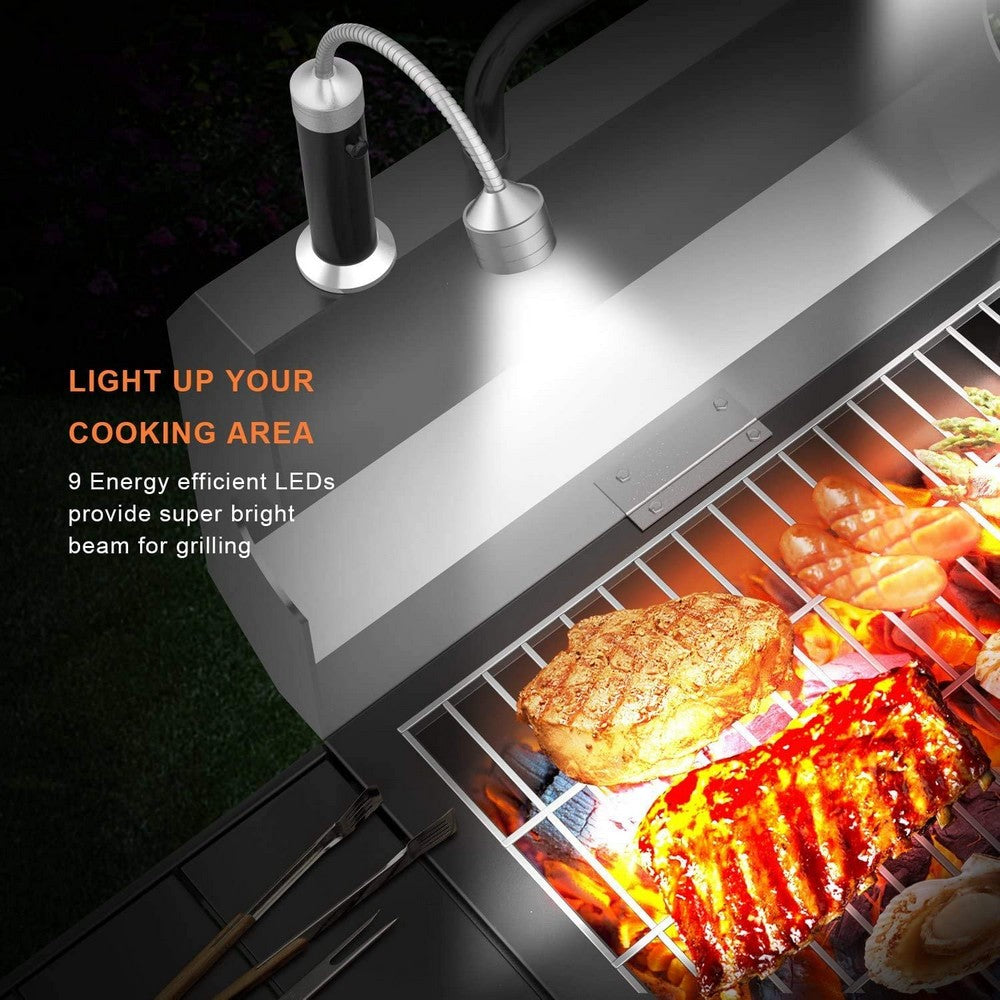 2PCS 9LED Barbecue Grill Lights with Magnetic Base Set