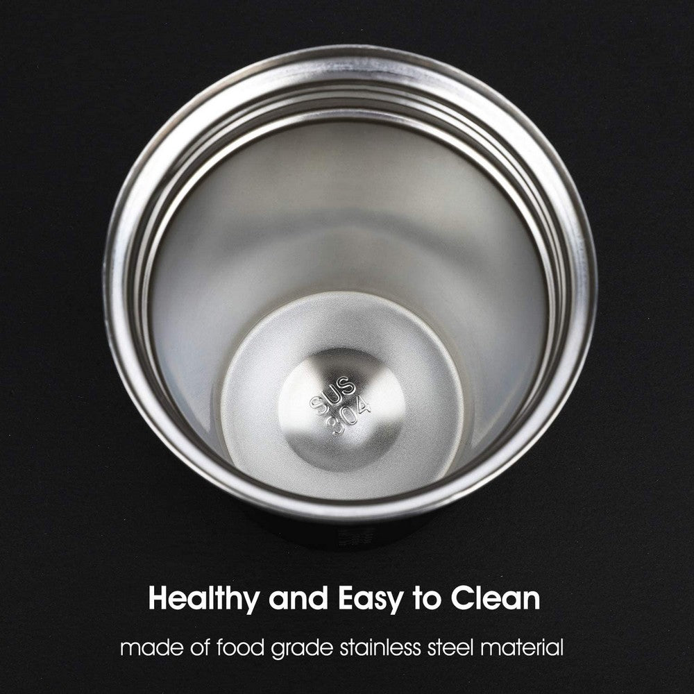 380ML Stainless Steel Insulated Coffee Cup Travel Mug with Leakproof Lid