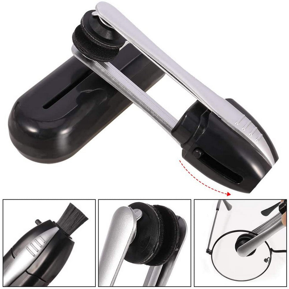 Double Heads Eyeglass Lens Cleaning Brush Random Colour