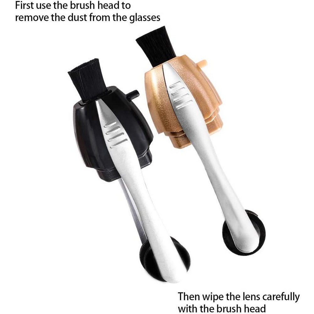 Double Heads Eyeglass Lens Cleaning Brush Random Colour