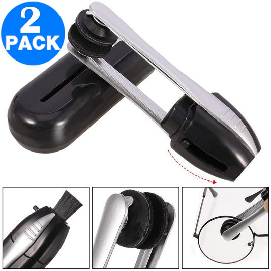 2 X Double Heads Eyeglass Lens Cleaning Brushes Random Colour