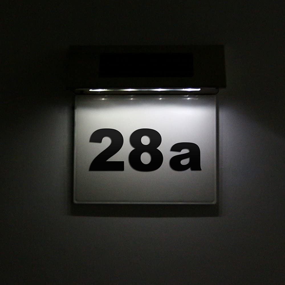 4LED Solar Powered Doorplate Number Sign Lights