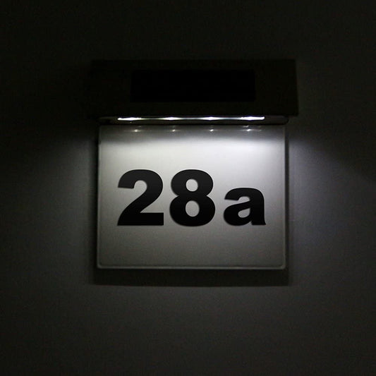 4LED Solar Powered Doorplate Number Sign Lights