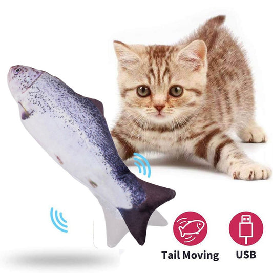 USB Rechargeable Realistic Moving Fish Toy for Cat Style 4