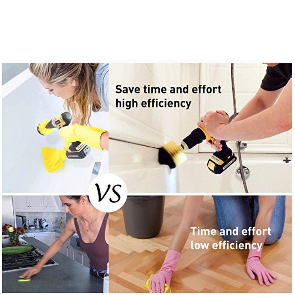 31 Pieces Drill Brush Attachments Set Cleaning Sponge Scrub Pads