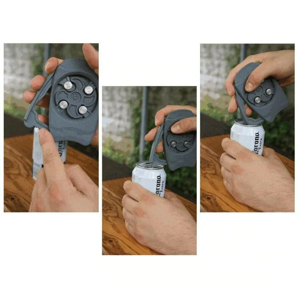 Manual Smooth Edge Can Opener Jar Opener Can Top Remover Kitchen Gadget Outdoor Tool