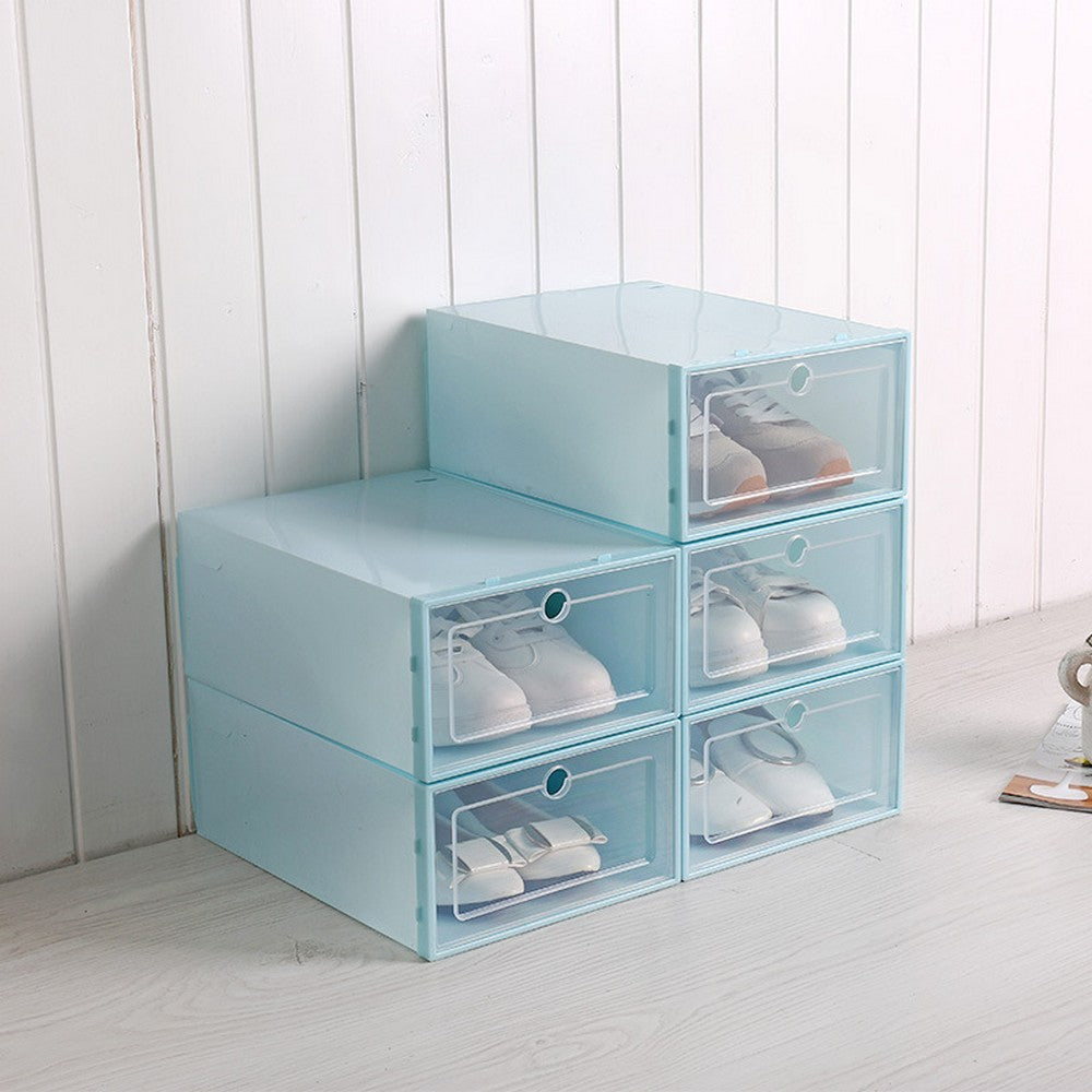 18 X Men Foldable Shoes Storage Boxes Clear Stackable Sneakers Organizers Style 1