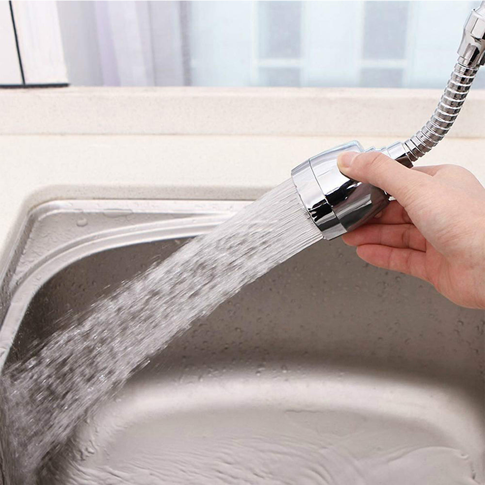2 X 2 Modes Adjustment Kitchen Sink 360 Flexible Extension Hose Faucet Sprayers Attachment Water Saving Long Nozzles