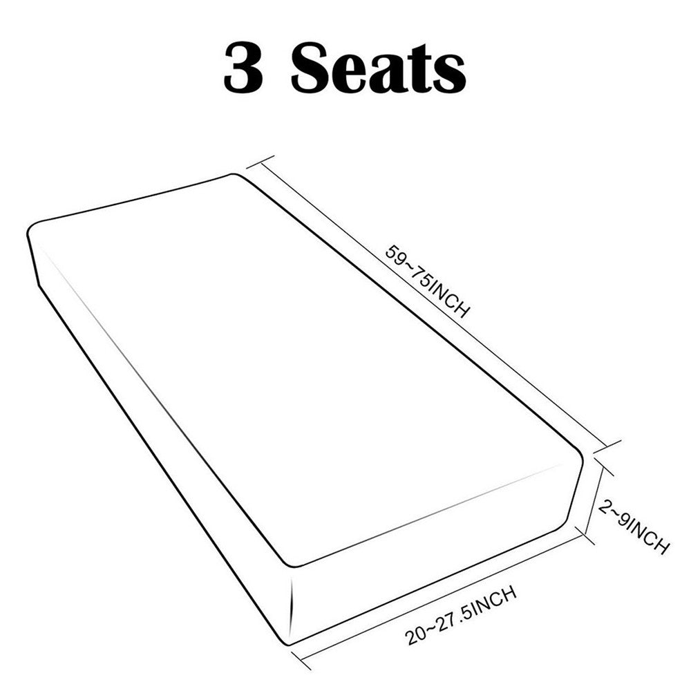 For 3 Seater Elastic Water Repellent Sofa Seat Cushion Cover Furniture Couch Seat Slipcover Protectors