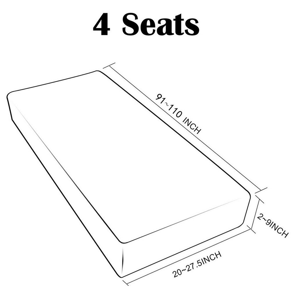 For 4 Seater Elastic Water Repellent Sofa Seat Cushion Cover Furniture Couch Seat Slipcover Protectors