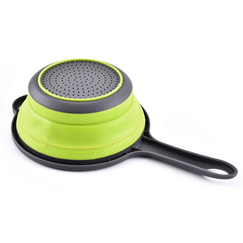Round Kitchen Collapsible Colanders and Strainers with Handles