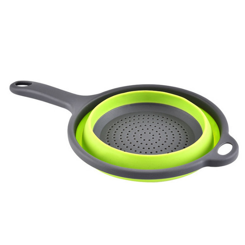 Round Kitchen Collapsible Colanders and Strainers with Handles