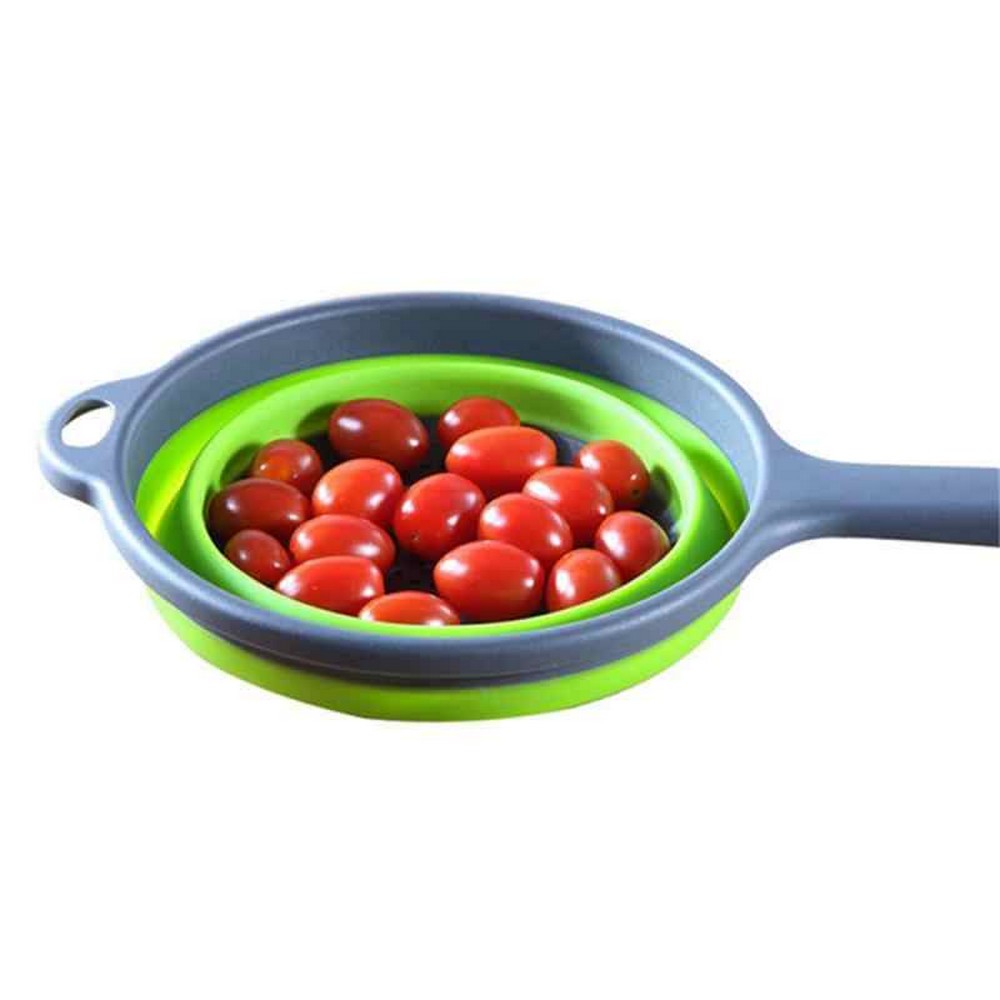 Round Kitchen Collapsible Colanders and Strainers with Handles