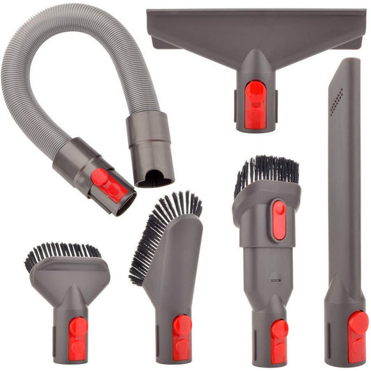 6PCS Non-Branded Attachment Flexible Hose Kit Brush Accessories Set Compatible with Dyson V8 V7 V10 V11 Cordless Vacuum Cleaner