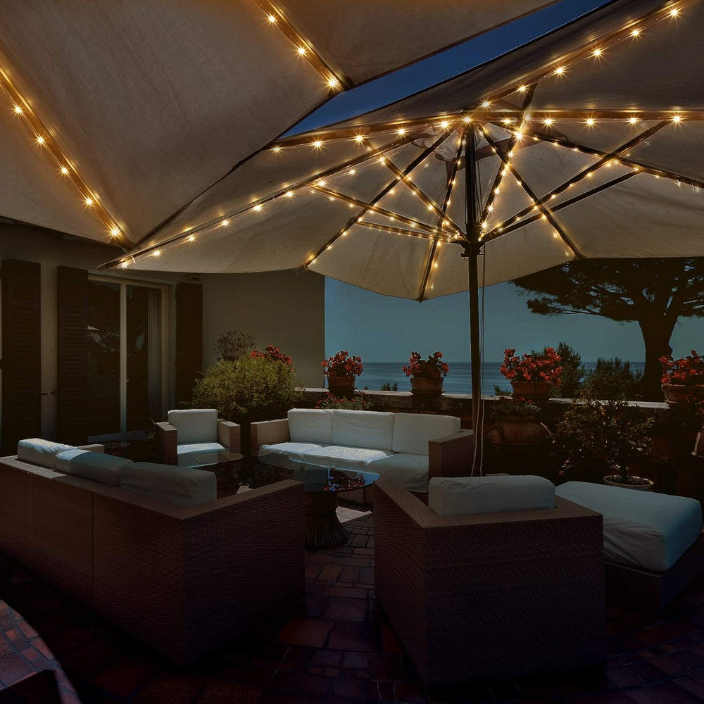 104LED 8 Modes Outdoor Battery Operated Remote Control String Lights for Patio Umbrella