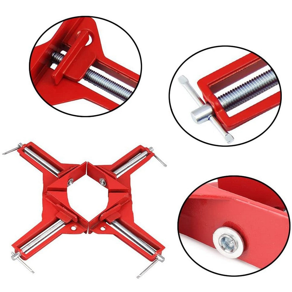 4 Pieces Right Angle Clamp 90 Degree Corner Clamp DIY Woodworking Tool