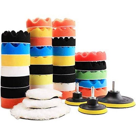 39Pcs Car Buffing Pads Foam Drill Polishing Pad Kits