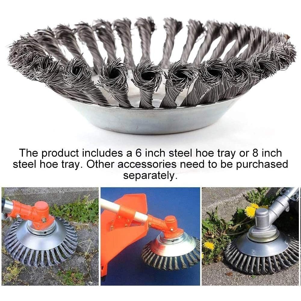 2 X Garden Grass Strimmer Head Weed Trimmer Brush Lawn Mower Head Grass Cutter Rotating Replacement Tool