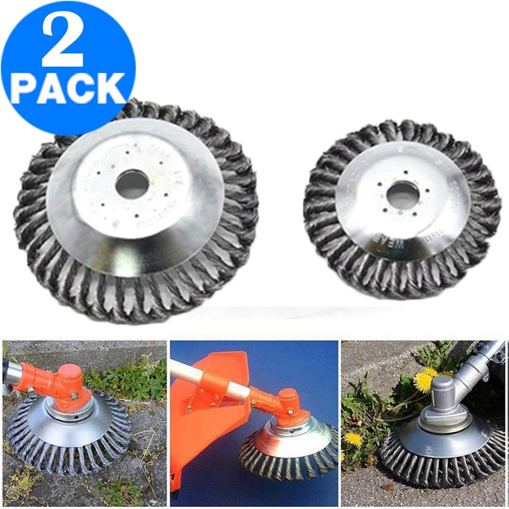 2 X Garden Grass Strimmer Head Weed Trimmer Brush Lawn Mower Head Grass Cutter Rotating Replacement Tool