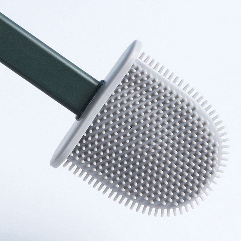 2 X Silicone Toilet Cleaning Brush with Holder