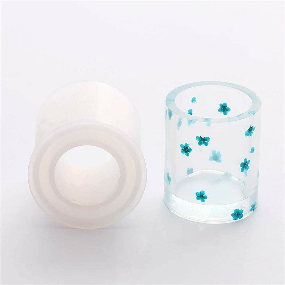 4 X DIY Resin Crafts Pen Holder Mould Silicone Mold