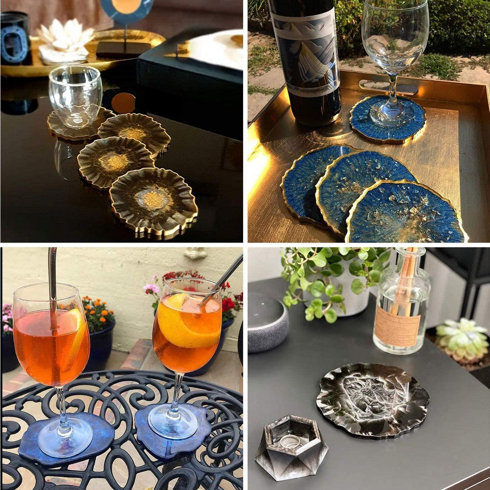 3 Pieces DIY Resin Casting Silicone Molds Set for Making Resin Wine Rack Tray Wine Glasses Holder