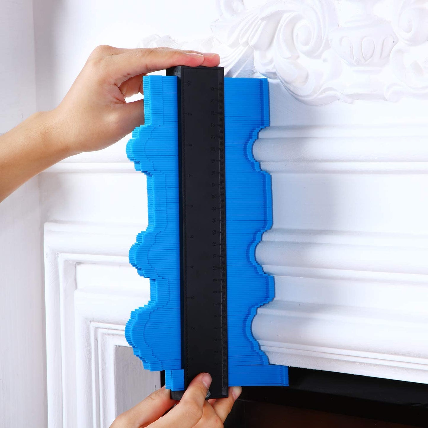 3 Pack 5 Inch 6 Incn 10 Inch Contour Gauge Gauge Shape Duplicator Irregular Shapes Template Measuring Tool Ruler Blue