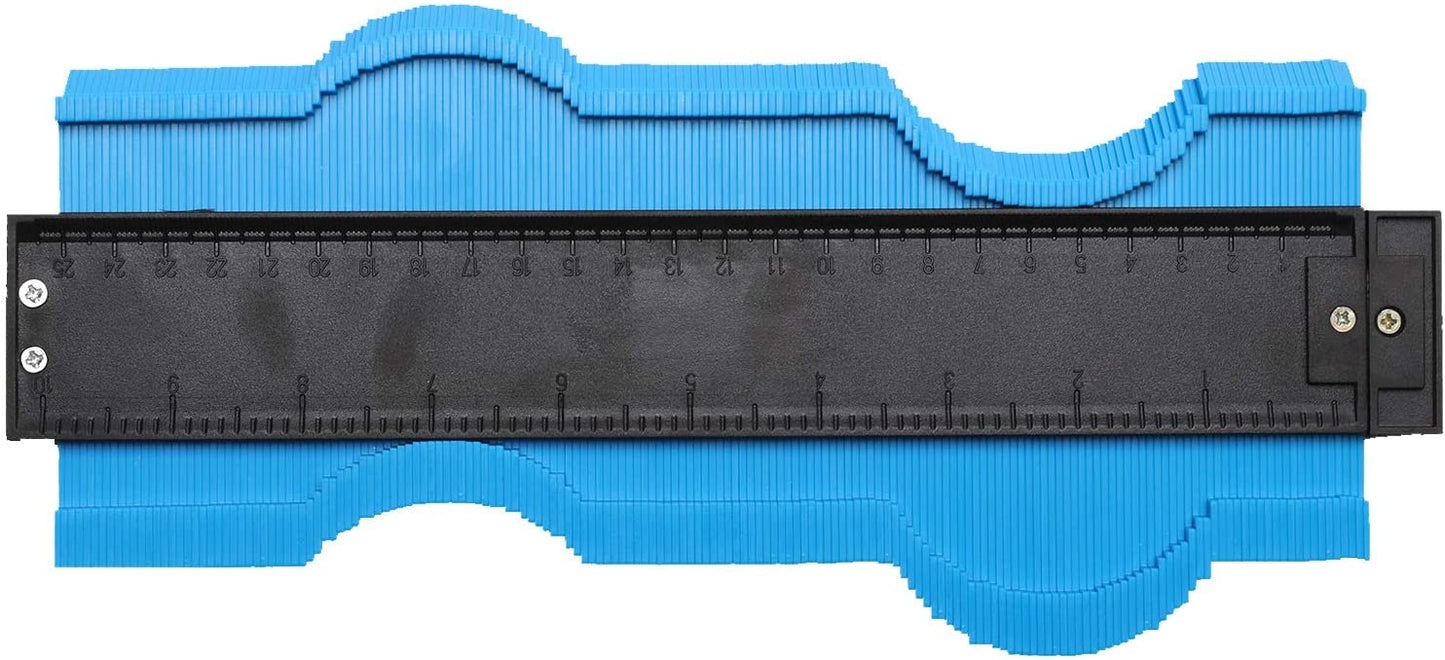 3 Pack 5 Inch 6 Incn 10 Inch Contour Gauge Gauge Shape Duplicator Irregular Shapes Template Measuring Tool Ruler Blue