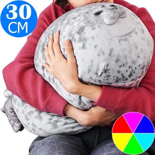30cm Cute Chubby Seal Cushion Plush Hugging Pillow Christmas Gift Small