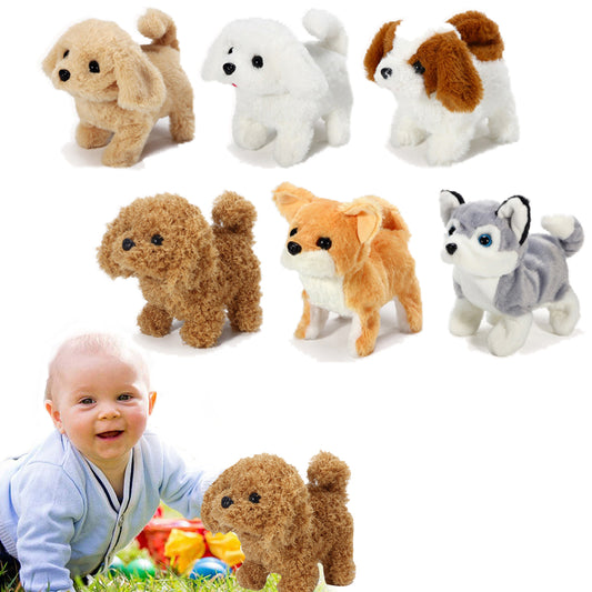 Kids Electric Pet Simulation Dog Doll Walking Wagging Barking Puppy Toy