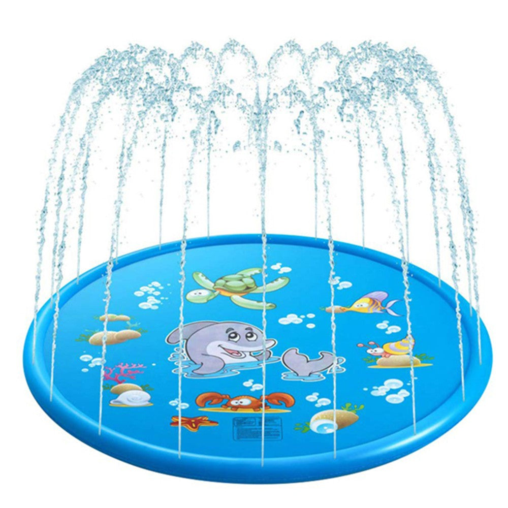 170cm Kids Summer Water Spray Pad Sprinkle Splash Playing Mat Dolphin Pattern