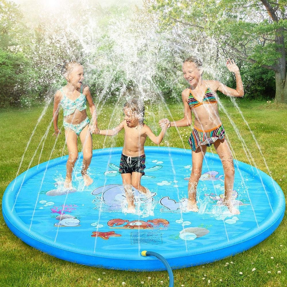 170cm Kids Summer Water Spray Pad Sprinkle Splash Playing Mat Dolphin Pattern