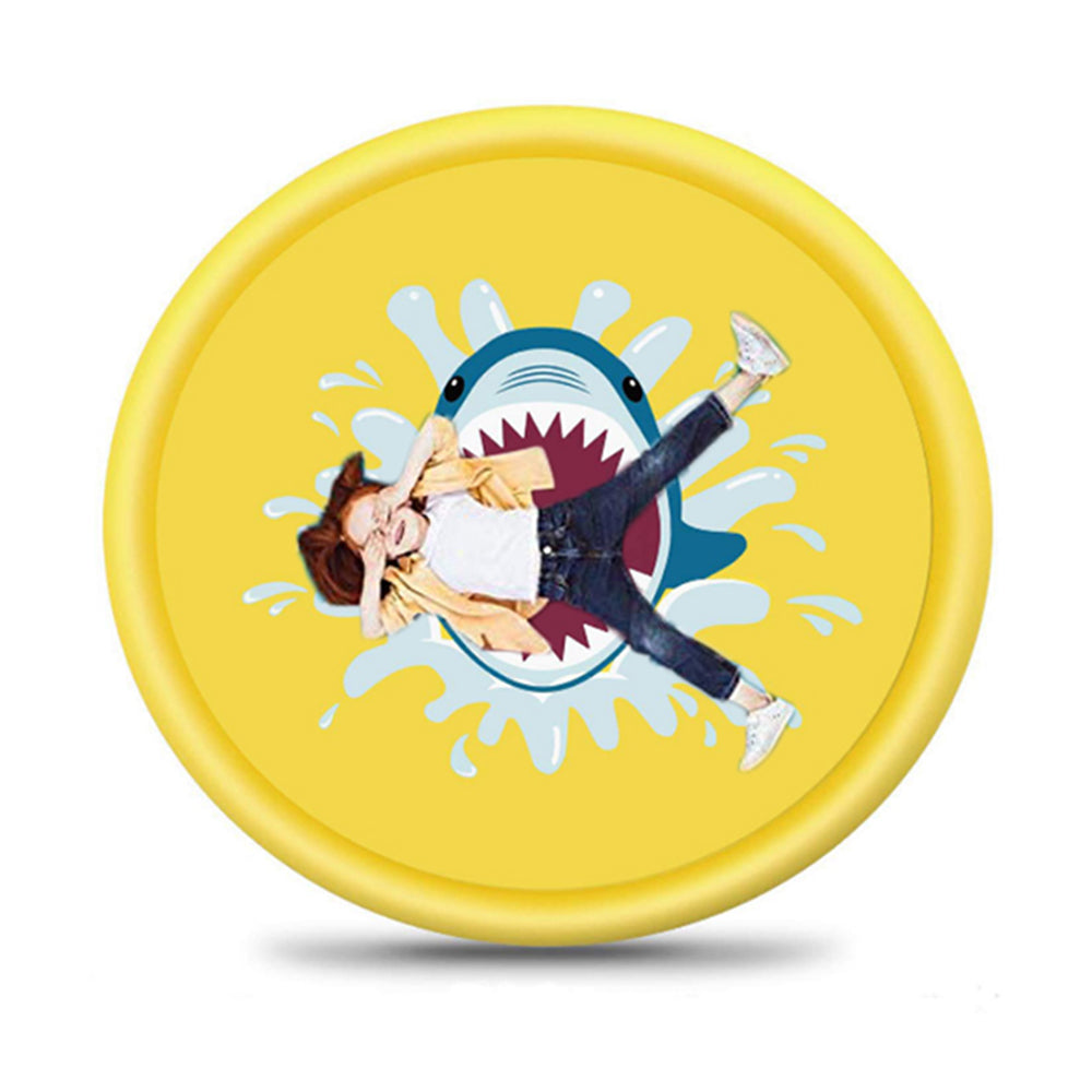 170cm Kids Summer Water Spray Pad Sprinkle Splash Playing Mat Shark Pattern