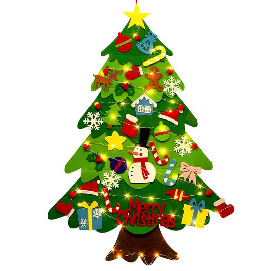 1 X DIY Felt Xmas Tree Christmas Ornaments Set for Kids