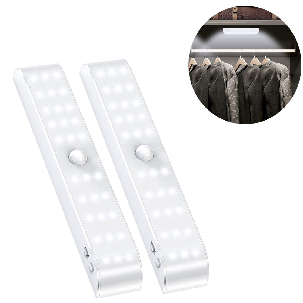 2 X 30LED USB Rechargeable Motion Sensor Closet Light