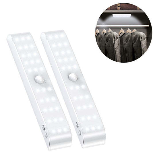 2 X 30LED USB Rechargeable Motion Sensor Closet Light