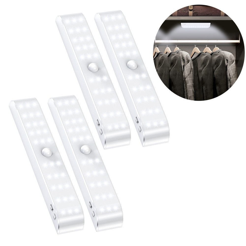 4 X 30LED USB Rechargeable Motion Sensor Closet Light